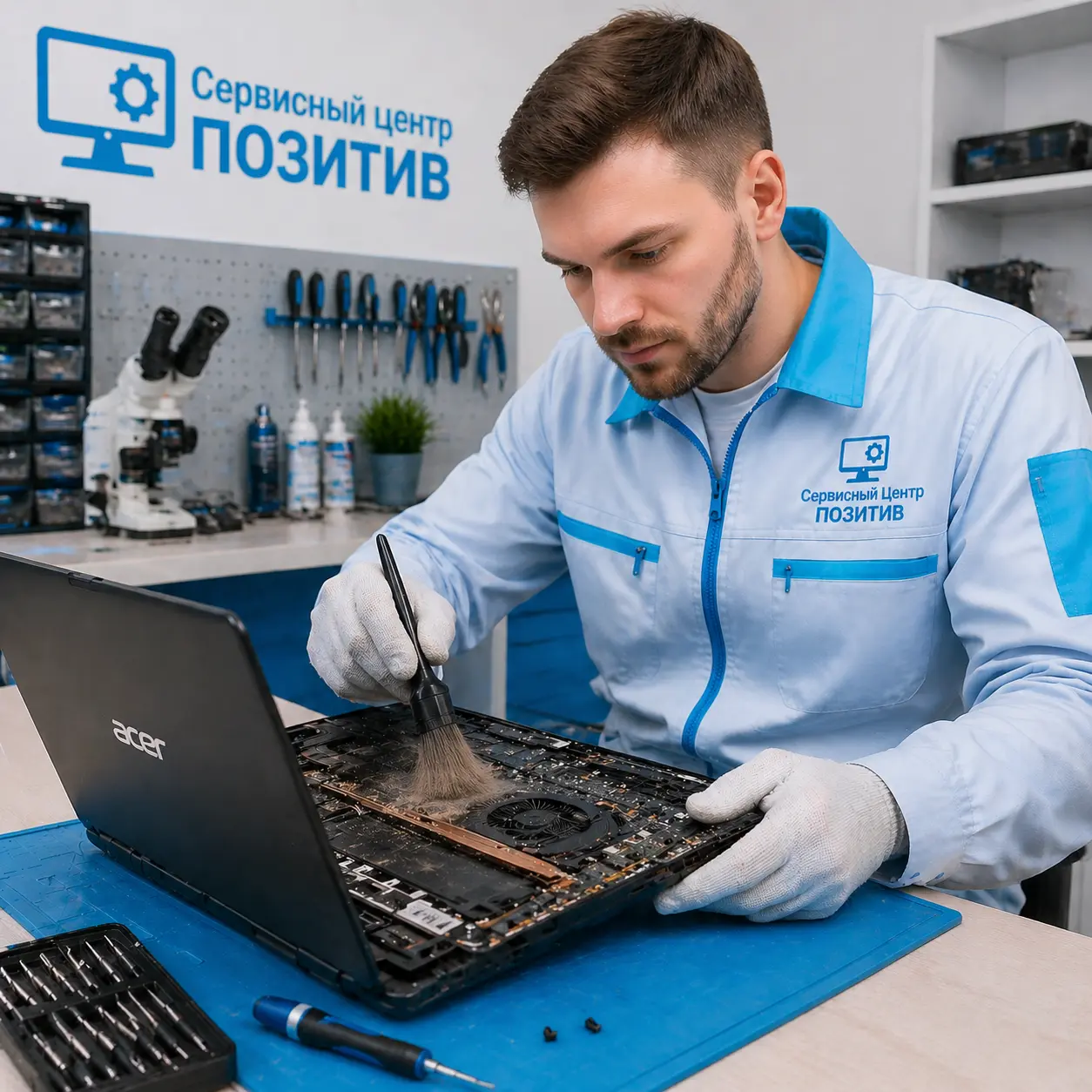 Чистка ноутбука Acer от пыли в Лобне | Замена термопасты