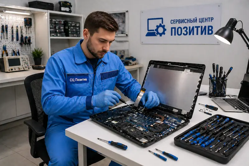 Замена шлейфа матрицы ноутбука в Лобне