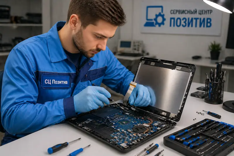 Ремонт шлейфа матрицы ноутбука в Лобне