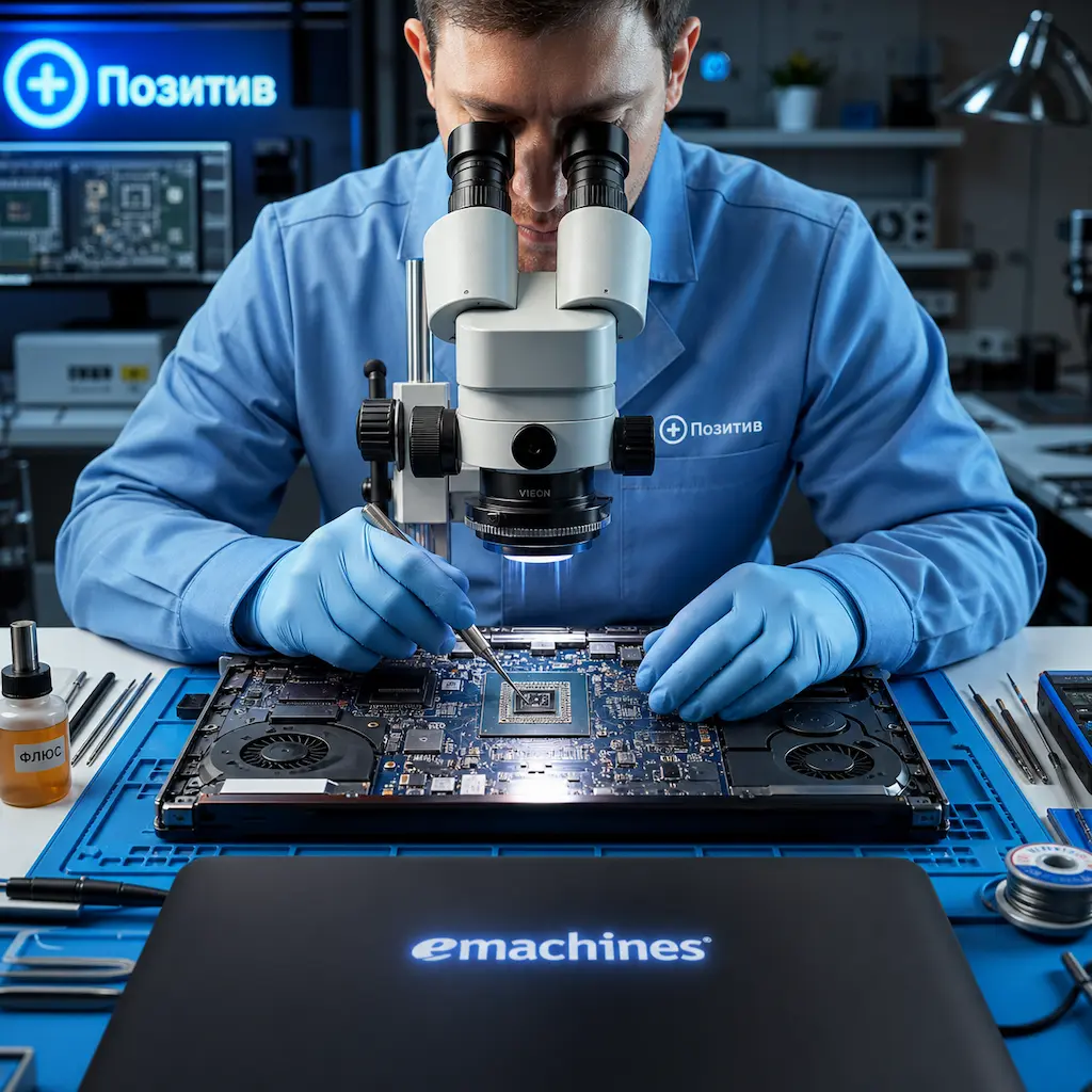 Замена видеокарты ноутбука Emachines в Лобне