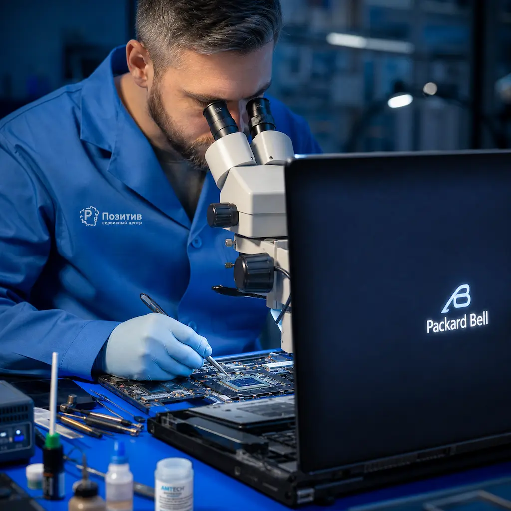 Замена видеокарты ноутбука Packard Bell в Лобне