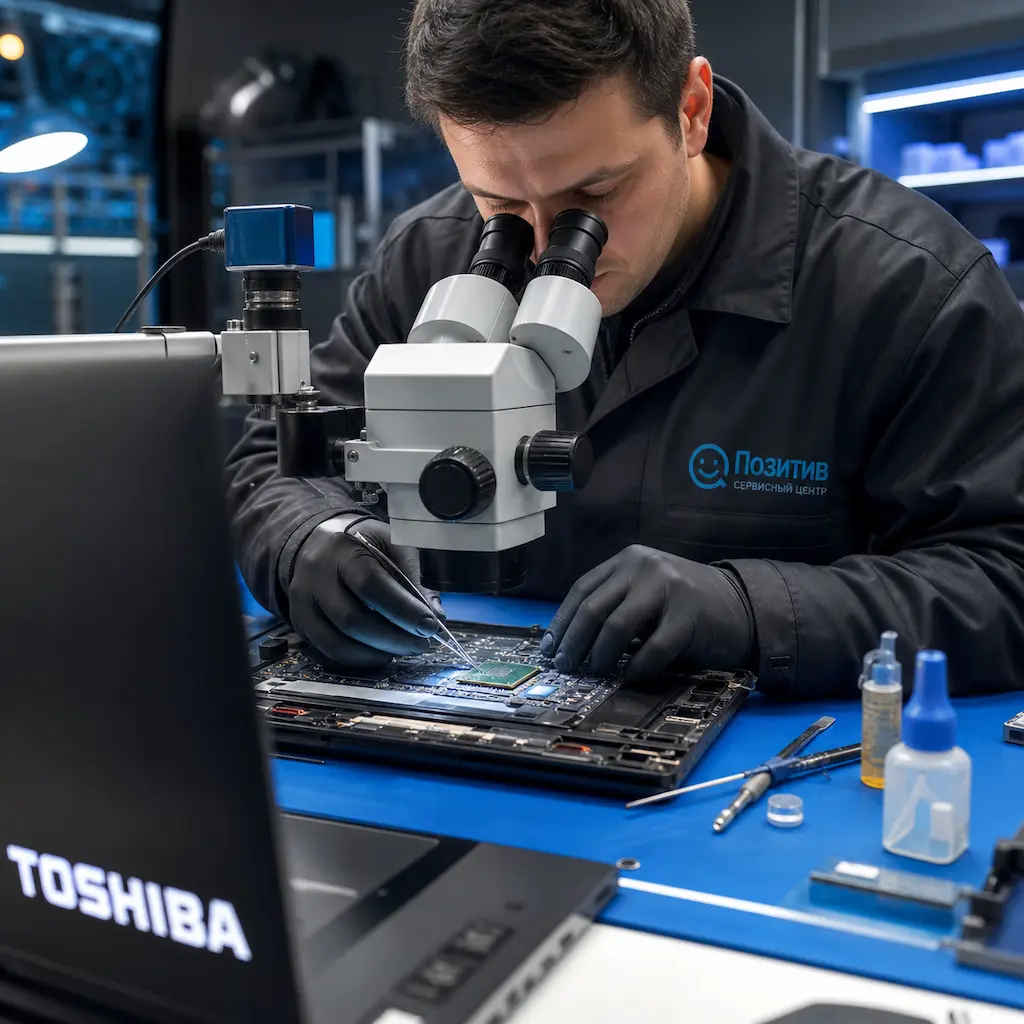 Замена видеокарты ноутбука Toshiba в Лобне