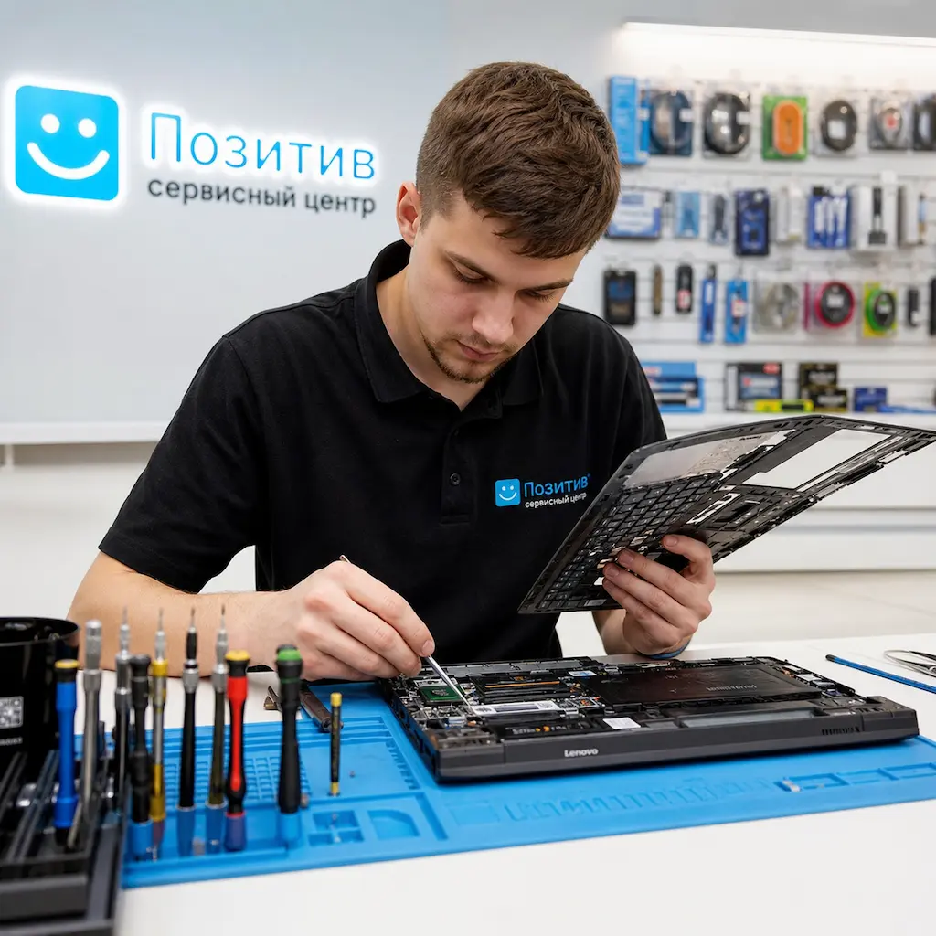 заменить клавиатуру на ноутбуке Lenovo в Лобне