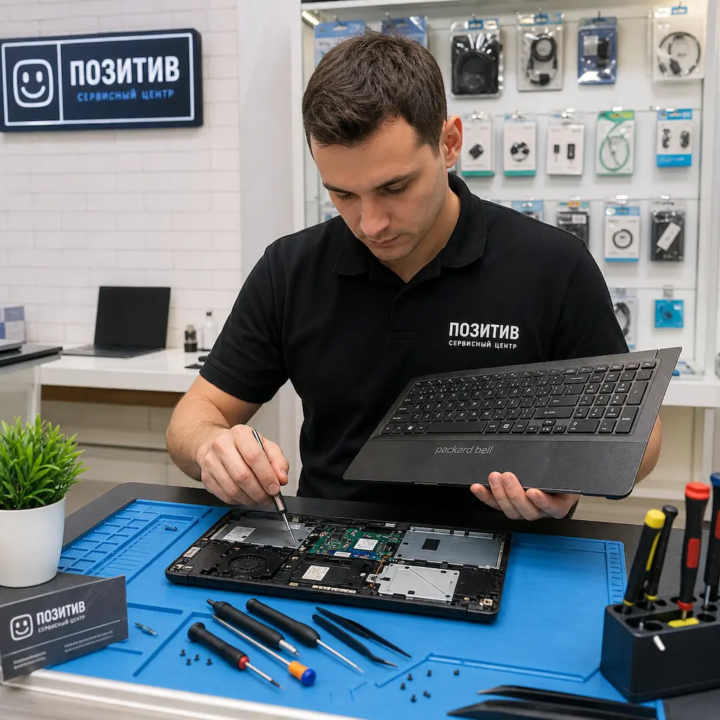 заменить клавиатуру на ноутбуке Packard Bell в Лобне