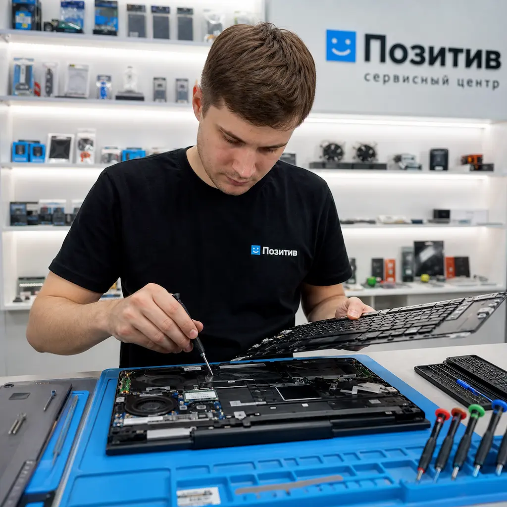 заменить клавиатуру на ноутбуке Samsung в Лобне