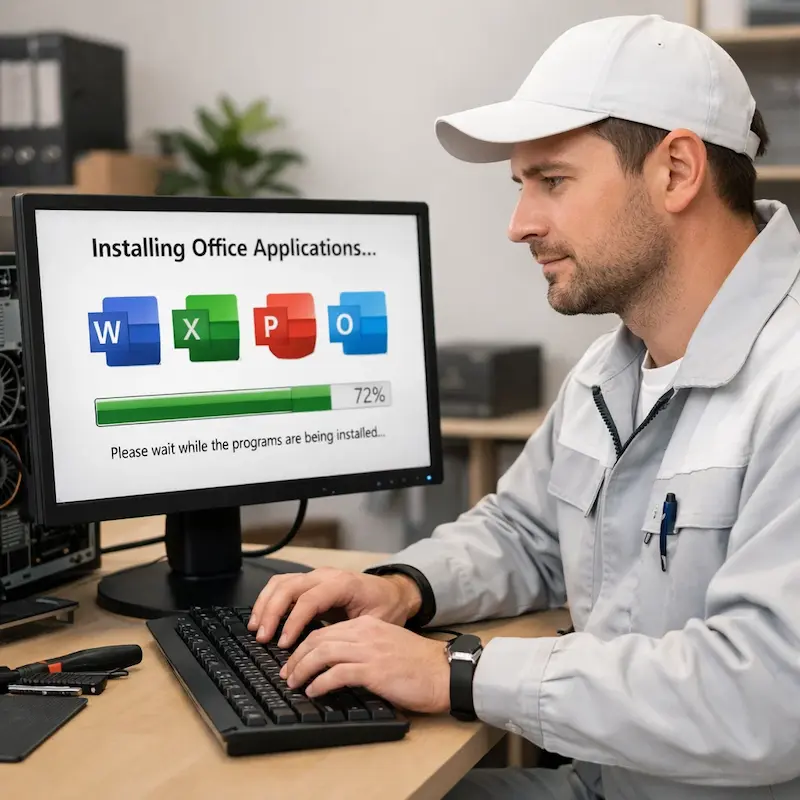 установка офисных программ на компьютер в Лобне