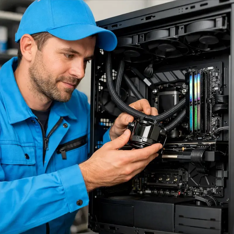 Установка СЖО на ПК в Лобне