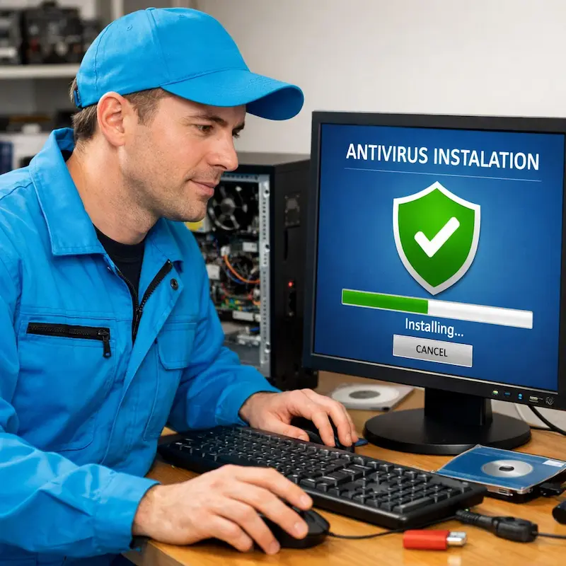 Установка антивируса на ноутбук в Лобне