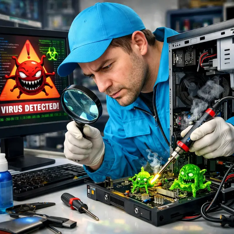 Вылечить компьютерный вирус в Лобне